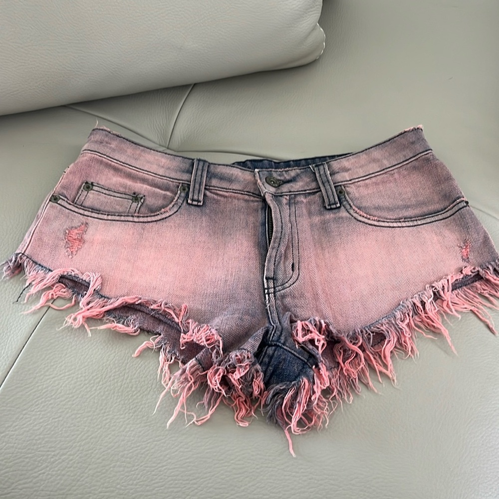 LF Carmar Shorts Cut Off Jean Denim Acid Wash so cool! size 28